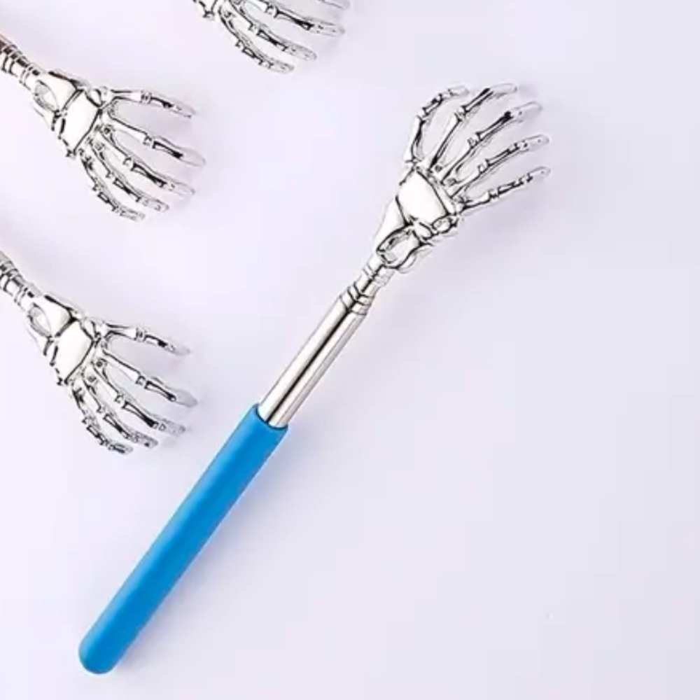 Extendable Stainless Steel Telescopic Back Scratcher (Set of 2 in Blue) NEW